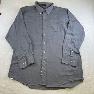 Large Chaps Ralph Lauren Long Sleeve Striped Button Up Blue Micro Pattern Button